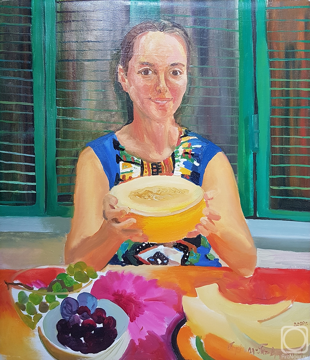 Petrovskaya-Petovraji Olga. The girl with the melon