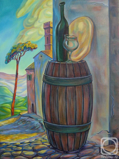 Vdovina Elena. Barrel, wine and bread