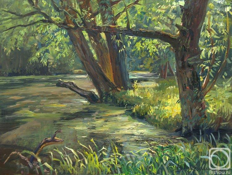 Loukianov Victor. Trees by the river