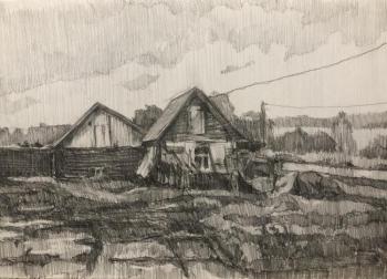Village sketches, Leningrad region, Pchevzha. Chistiakov Vsevolod