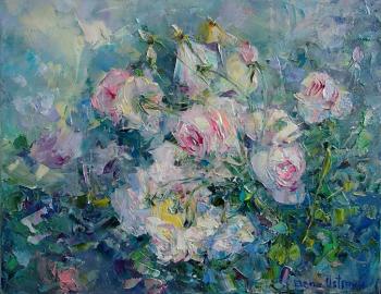 Sprig of white rose. Ostraya Elena