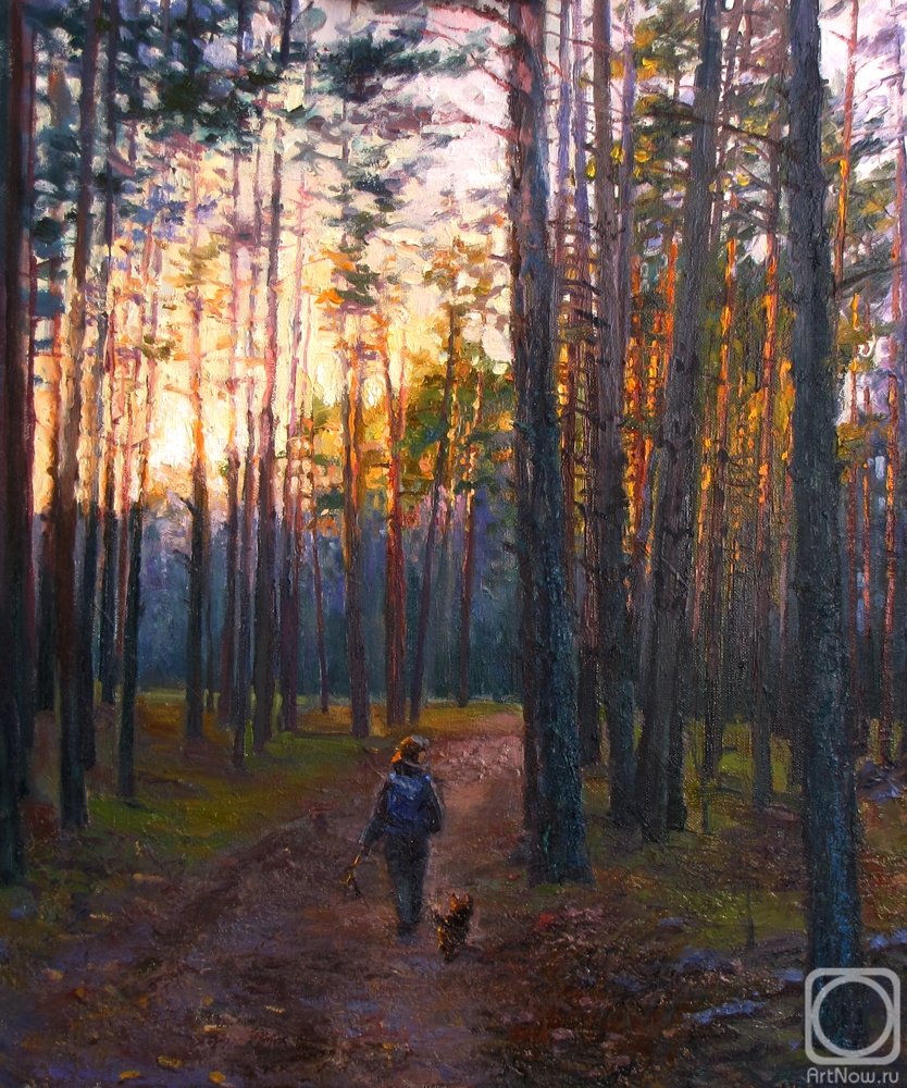 Rodionov Igor. Evening walk in the pine Park