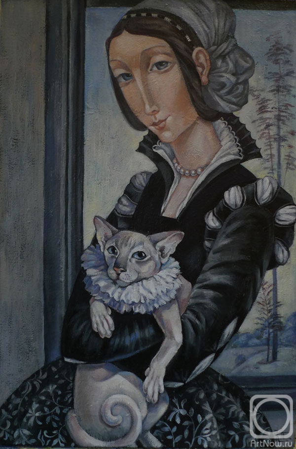 Panina Kira. Lady and her cat