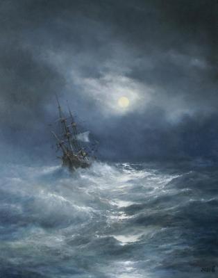 Storm on a moonlit night. Dorofeev Sergey