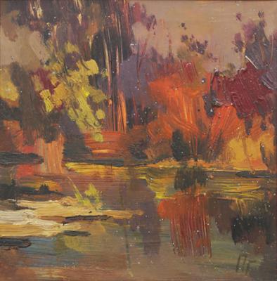 Autumn. The pond (Mirroring). Pushin George