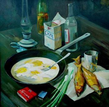 Fried eggs. Pushin George