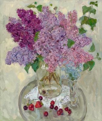 Lilac and forget-me-nots. Blinkova Anzhela