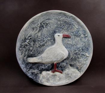 Black sea gull (Angobami Painting). Stepanova Elena