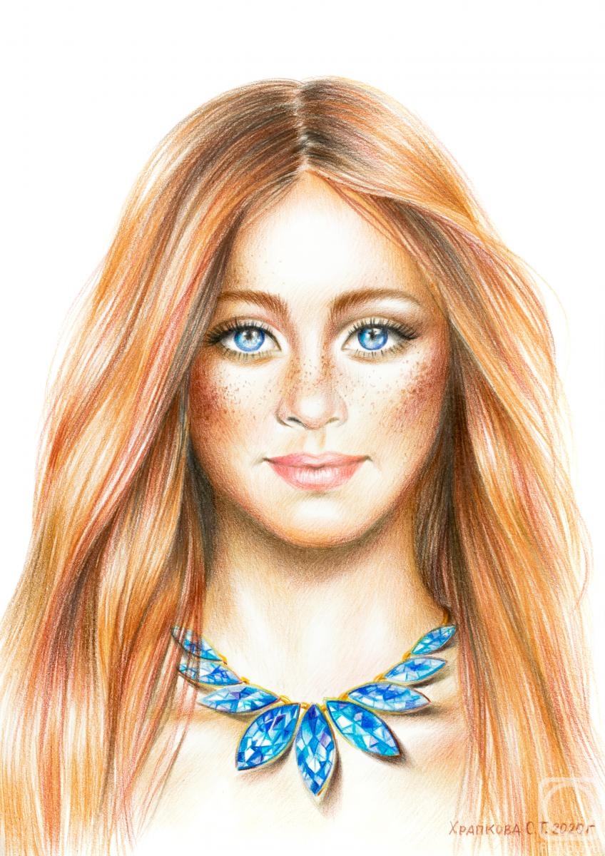 Khrapkova Svetlana. Girl in a necklace