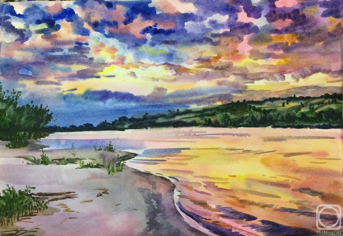 Tsebenko Natalia. Sunset on Don