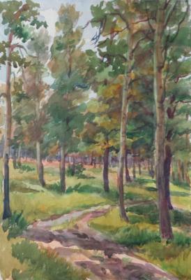 Watercolor 3. Summer landscape. Polikanina Olga