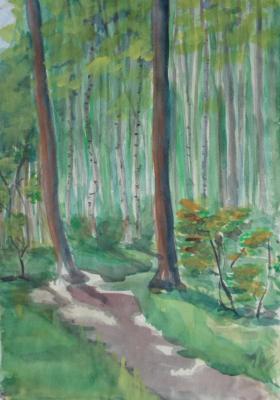 Watercolor 5. Summer landscape. Polikanina Olga