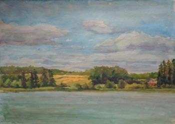 Watercolor 7. Summer landscape. Polikanina Olga