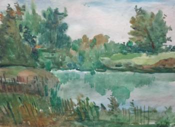 Watercolor 9. Summer landscape. Polikanina Olga