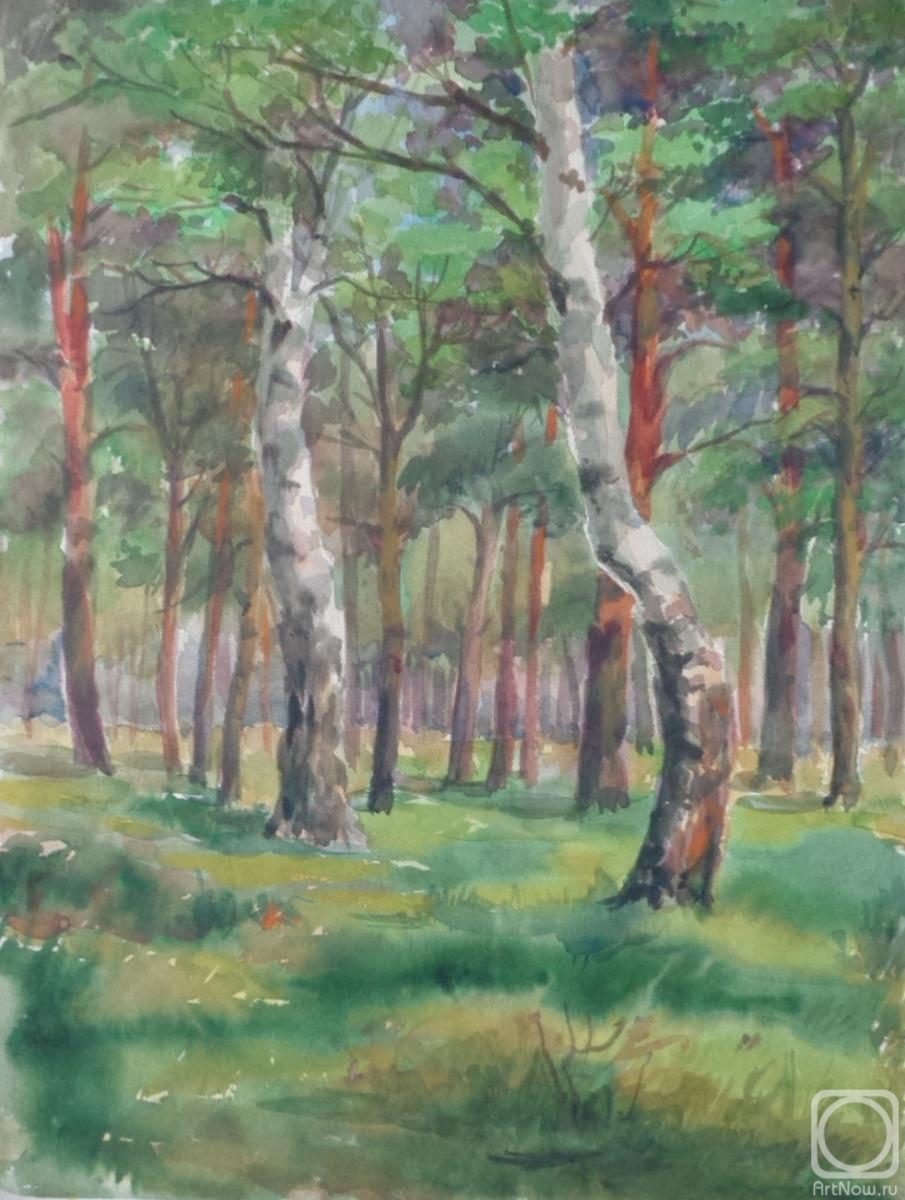 Polikanina Olga. Watercolor 10. Summer landscape