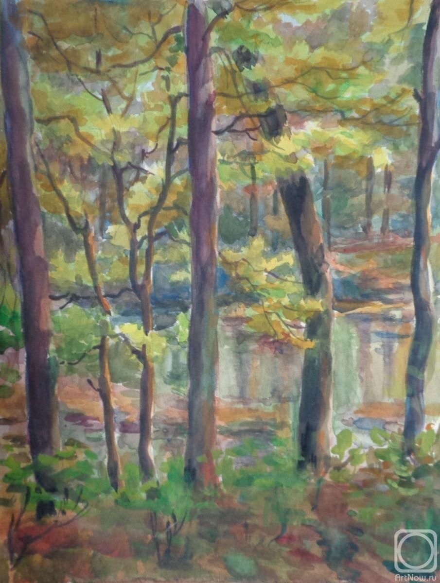 Polikanina Olga. Watercolor 21. Summer landscapes