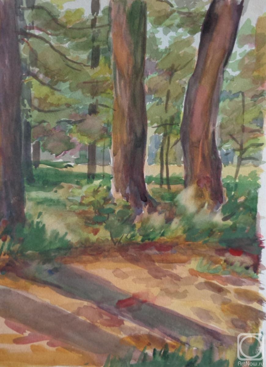 Polikanina Olga. Watercolor 22. Summer landscape