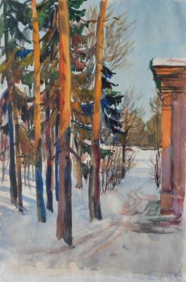 Watercolor 54. Winter landscapes