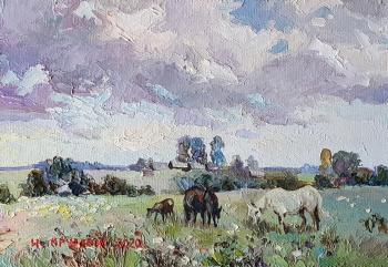 Horses graze. Kruglova Irina