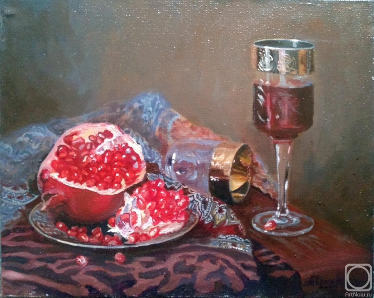 Avrin Aleksandr. Still life with pomegranate