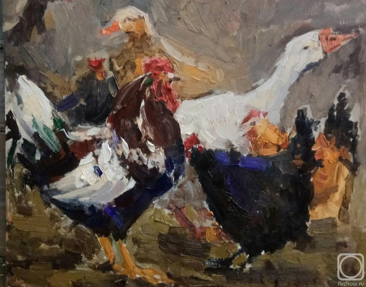 Polyakov Arkady. Chickens and geese