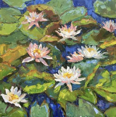 Pink water lilies. Ostrovskaya Elena