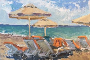 Beach umbrellas. Ostrovskaya Elena