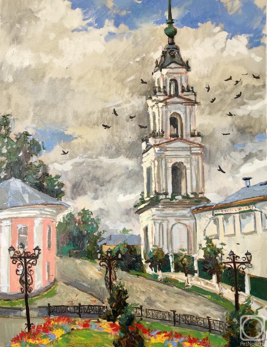 Ostrovskaya Elena. Bell tower of the Kazan Cathedral. Nerekhta