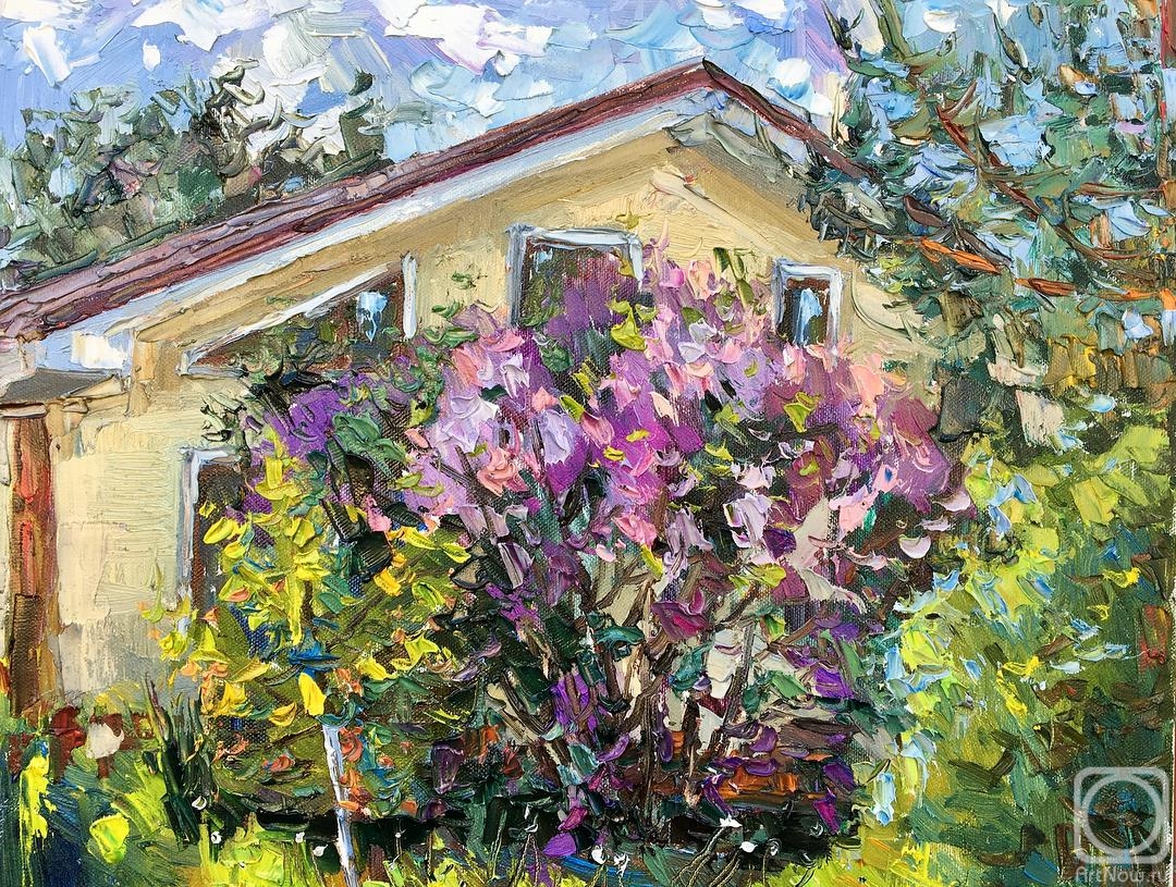 Ostrovskaya Elena. House with lilac