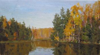 Autumn forest. River Tolosa (etude). Chertov Sergey