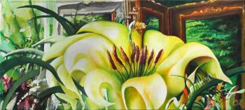 Still life with a yellow lily