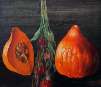 Still life with pumpkins. Grechina Olga