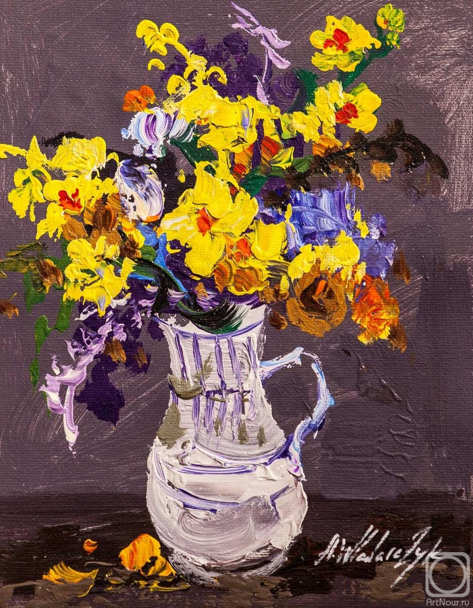 Vlodarchik Andjei. Colorful bouquet in a jug