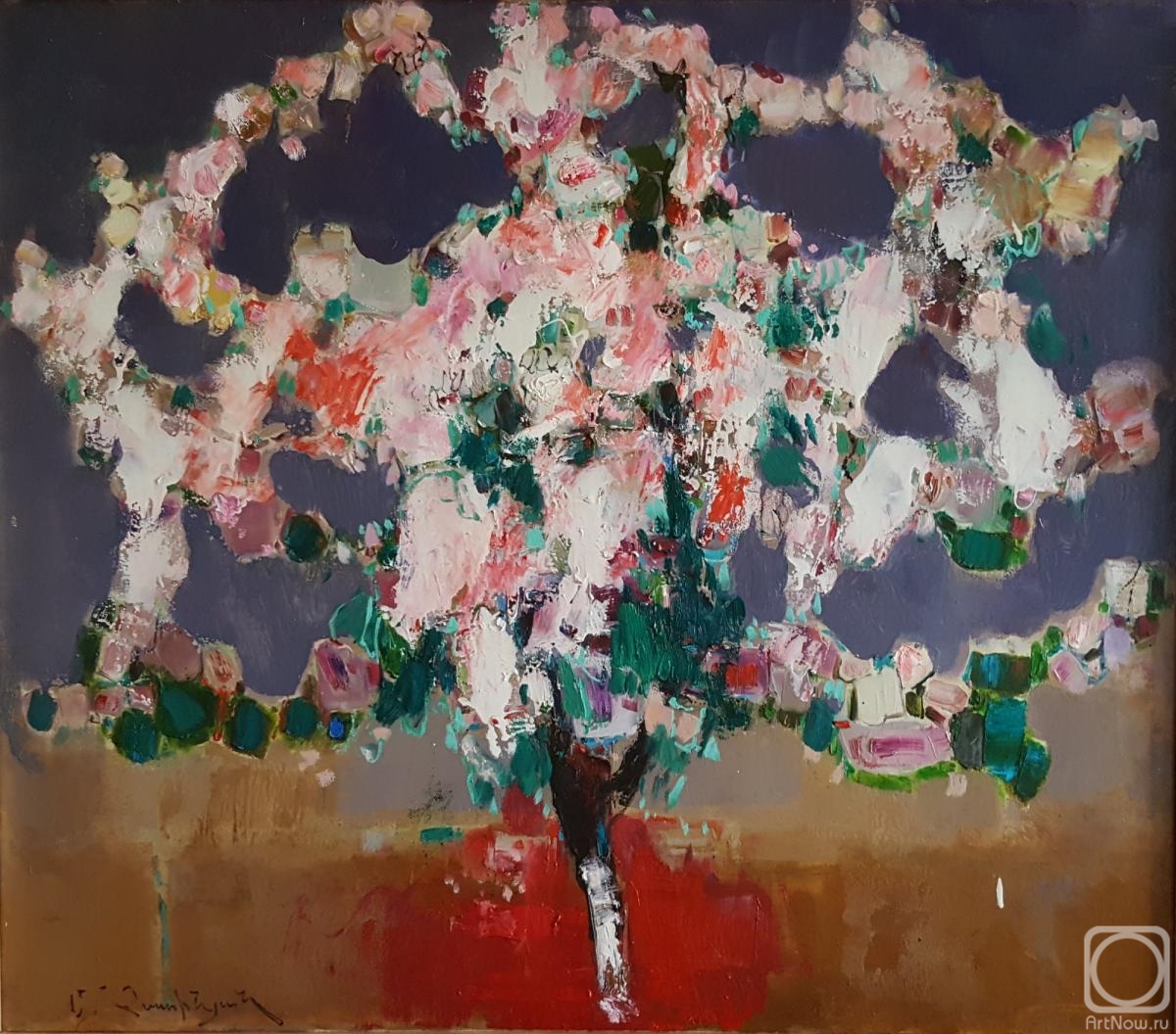 Chatinyan Mger. Apple tree in bloom