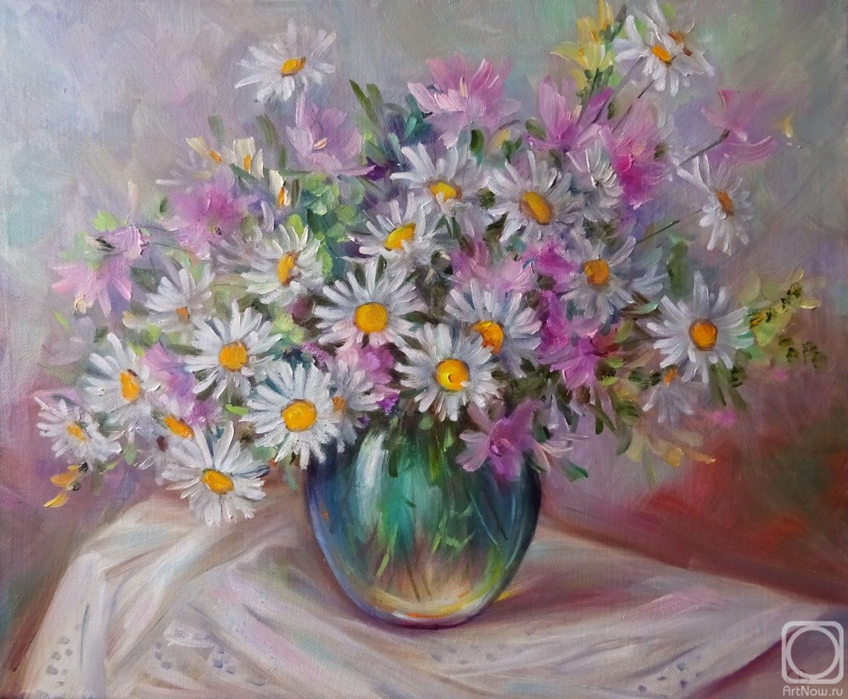 Razumova Svetlana. Bouquet with wild mallow
