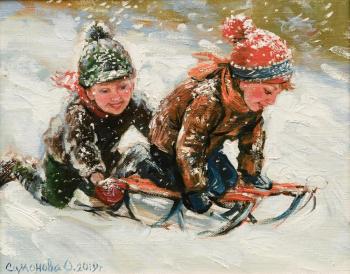 On the first snow (Children 39 S Friendship). Simonova Olga