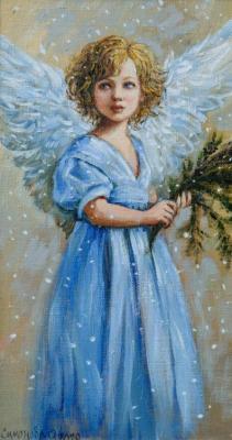 Angel with a fir branch. Simonova Olga