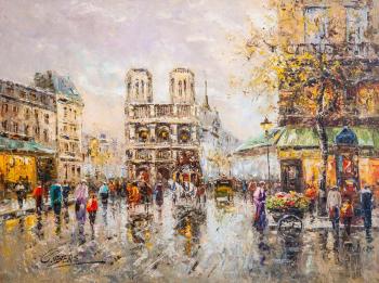 Blanchard Antoine. Place Saint Michel Notre Dame