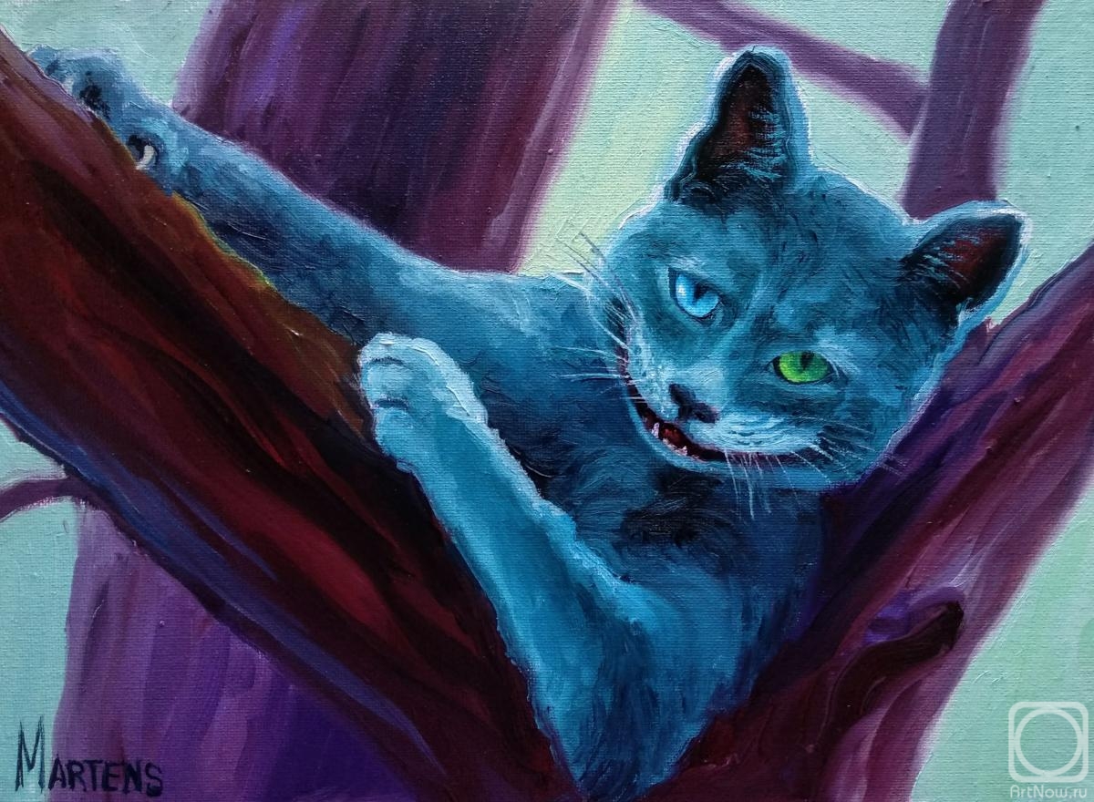 Martens Helen. Cheshire cat with a Russian character