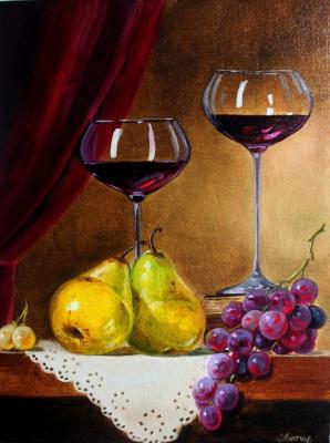 Still Life in the style of Bordeaux. Lutcher Elena