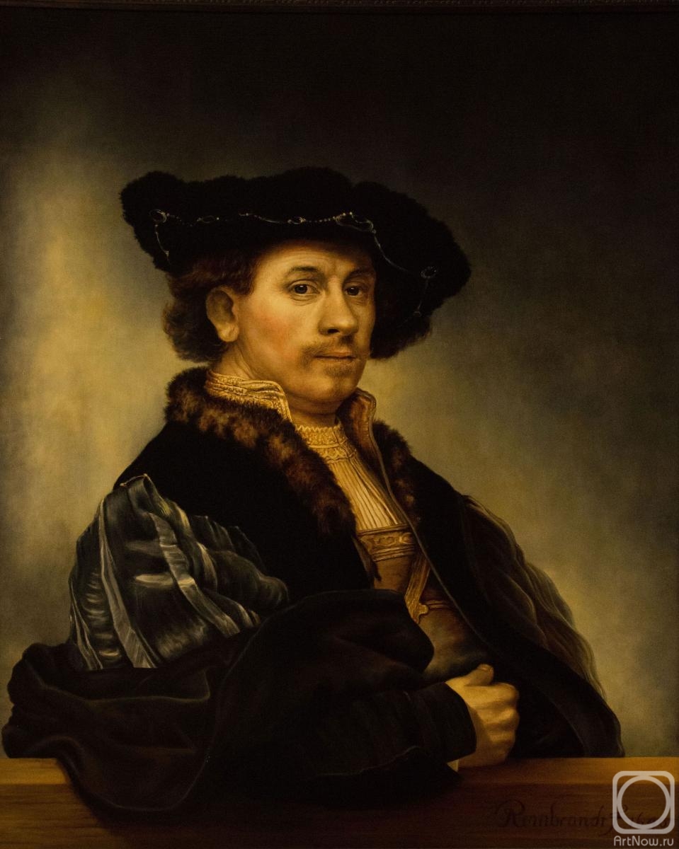 Litvinov Valeriy. Copy of Rembrandt Self-Portrait of 1640