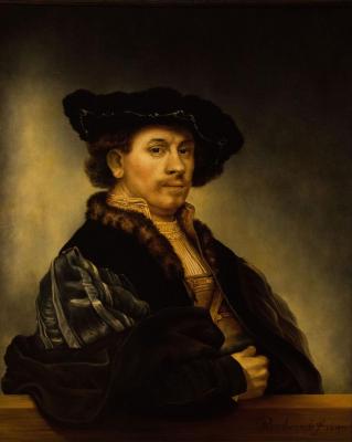Copy of Rembrandt Self-Portrait of 1640. Litvinov Valeriy
