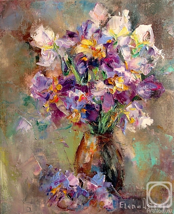 Ostraya Elena. Bouquet of irises