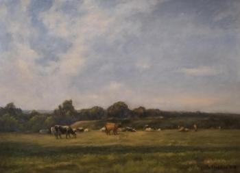 Landscape with cows. Egorkin Vladimir