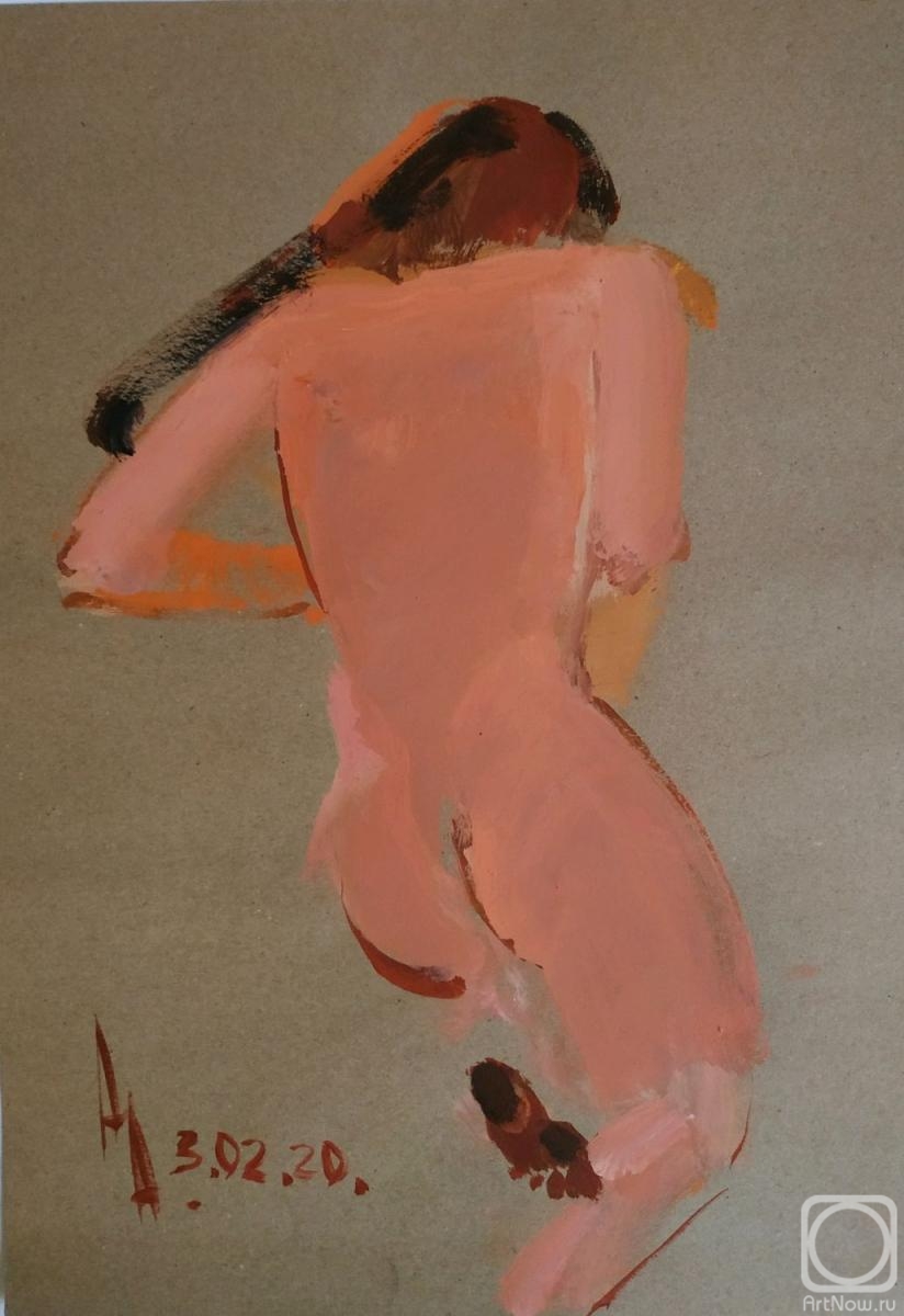 Abidina Anna. Sitting naked. Dynamica Series. Model