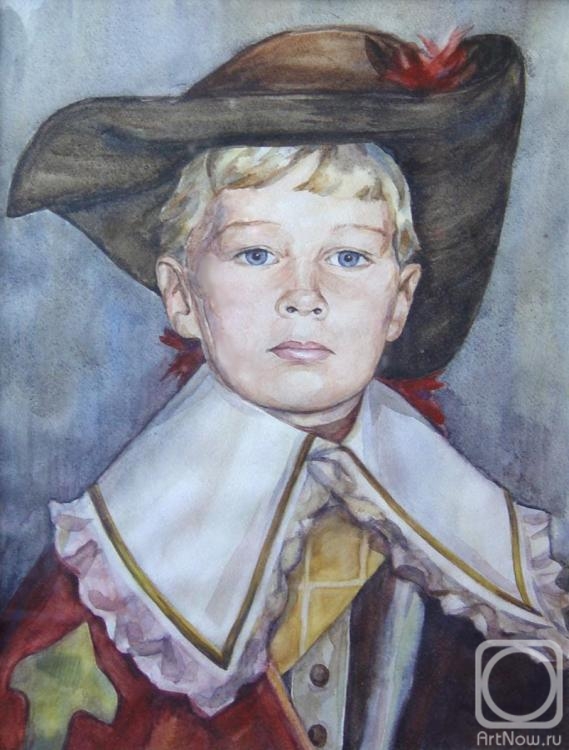 Senichkina Irina. Portrait of a boy in a historical costume