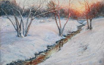 Winter morning in the forest (Frosty Stream). Vasileva Oksana
