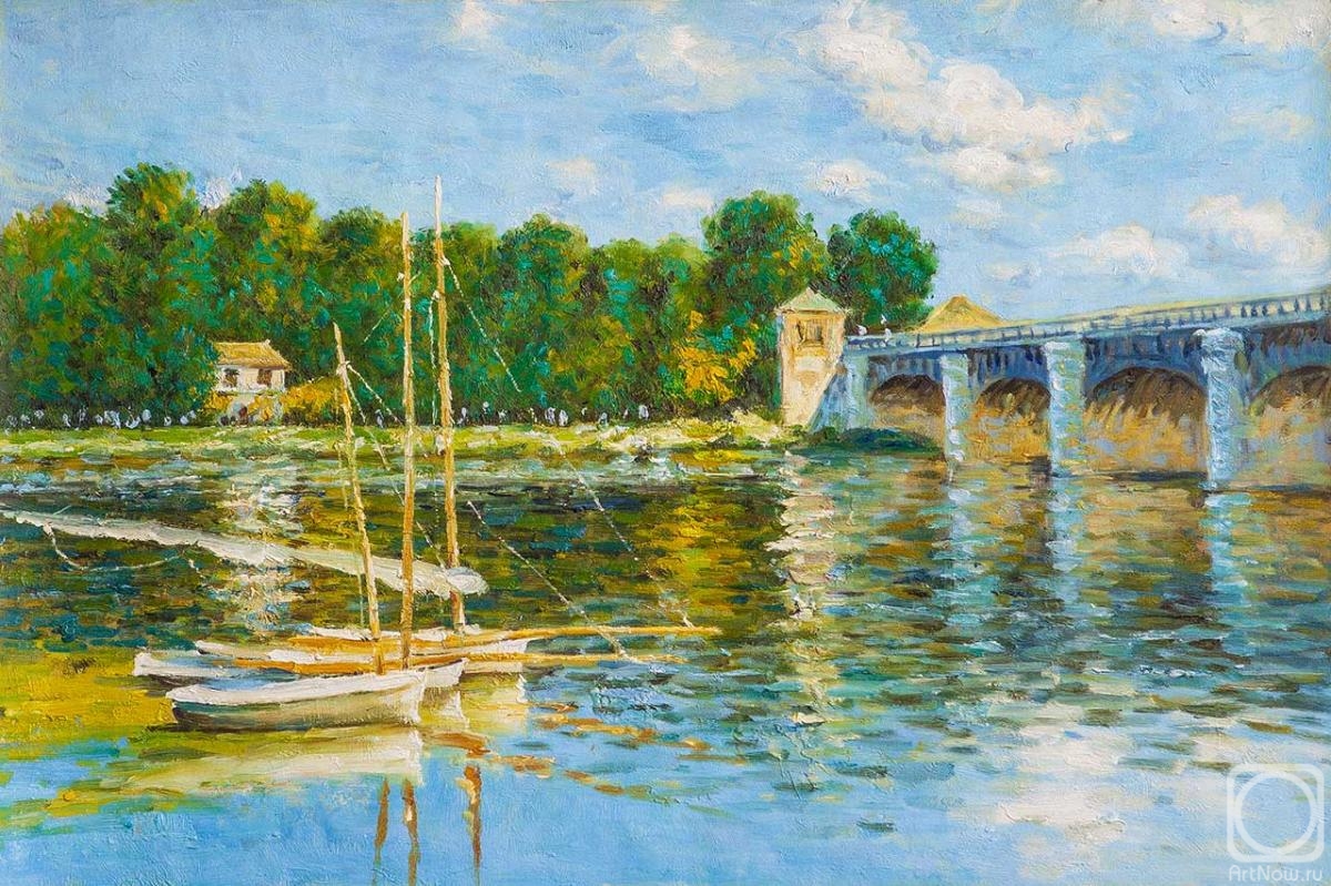 Kamskij Savelij. Painting a copy. The Bridge at Argenteuil