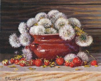 Dandelions and strawberries. Vaveykin Viktor