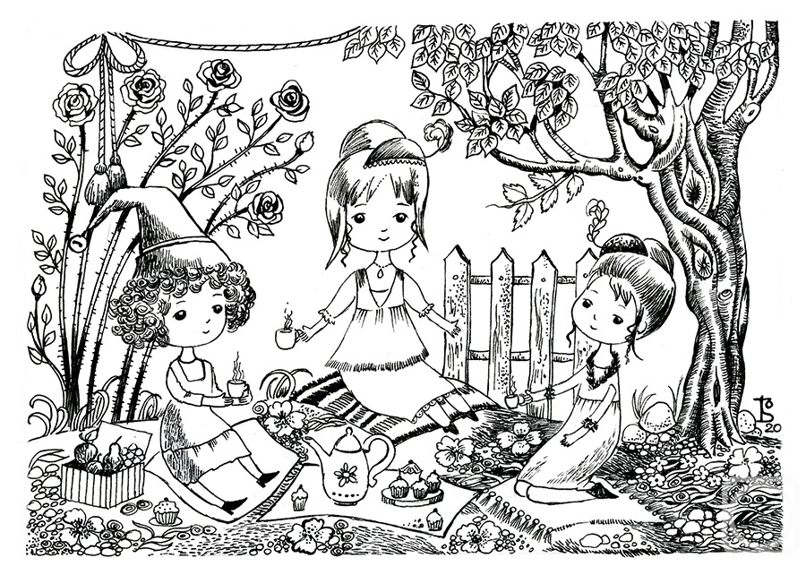 Beketova Olga. Teaparty for three persons